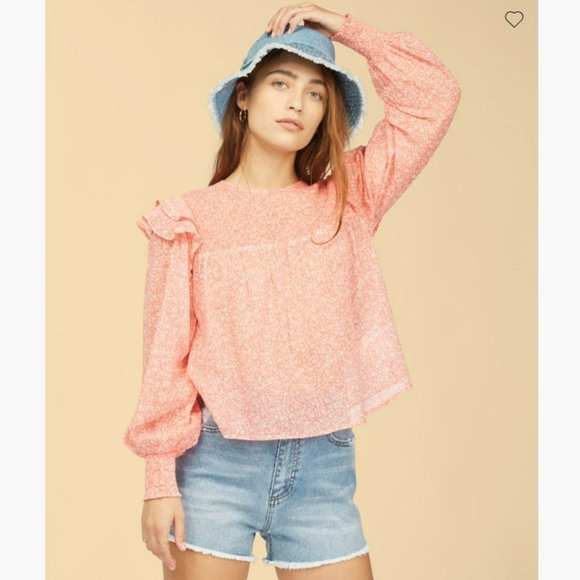 Billabong Tops - NEW Billabong x Wrangler Carefree Floral Boho Cottagecore Top